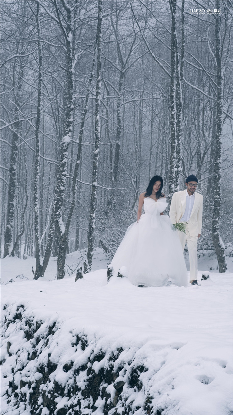 雪景婚纱照